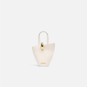 Jacquemus Le Petit Bambola Leather Bucket Bag - Light Ivory